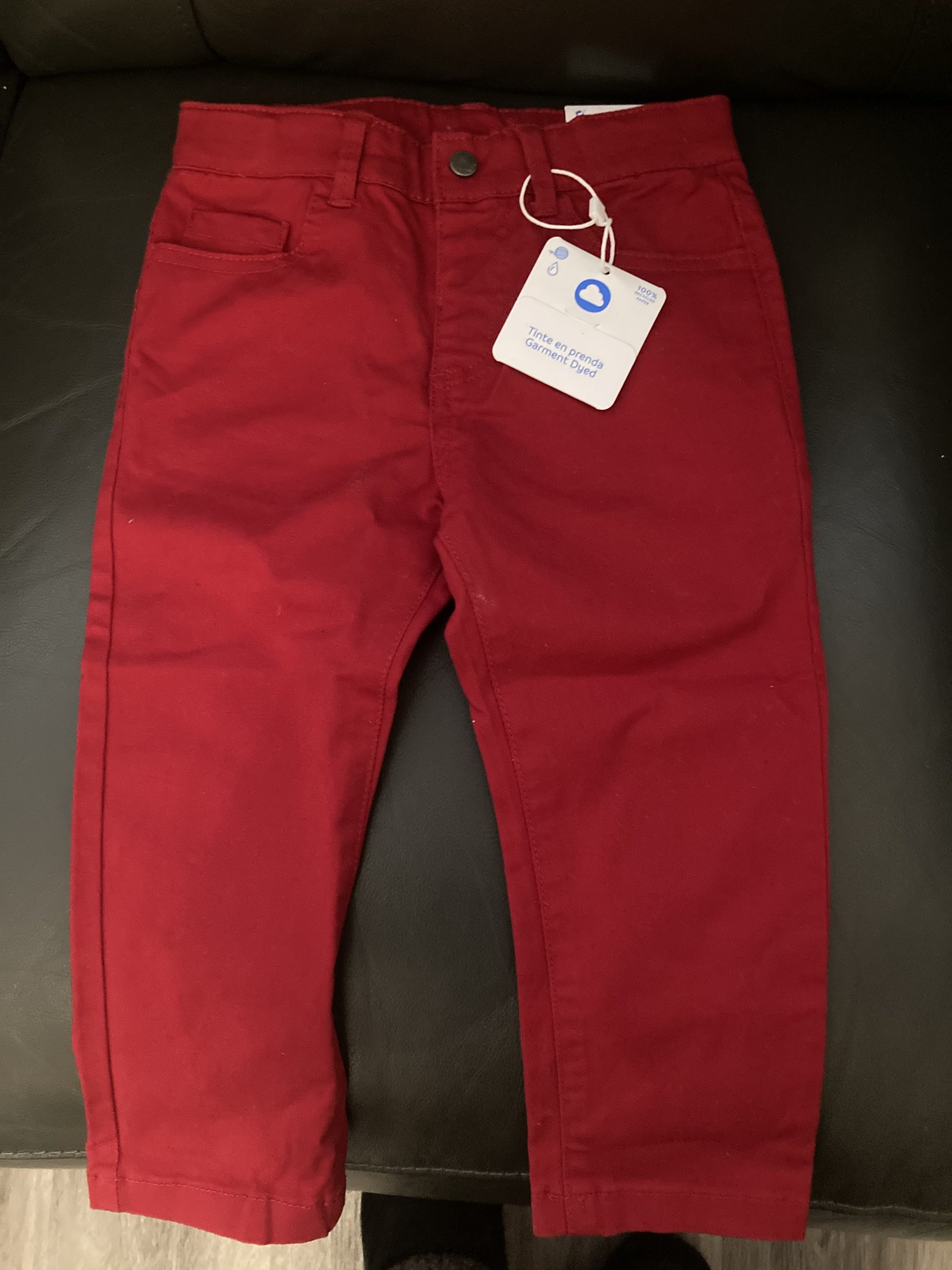 Mayoral long cotton pants red size 18 months