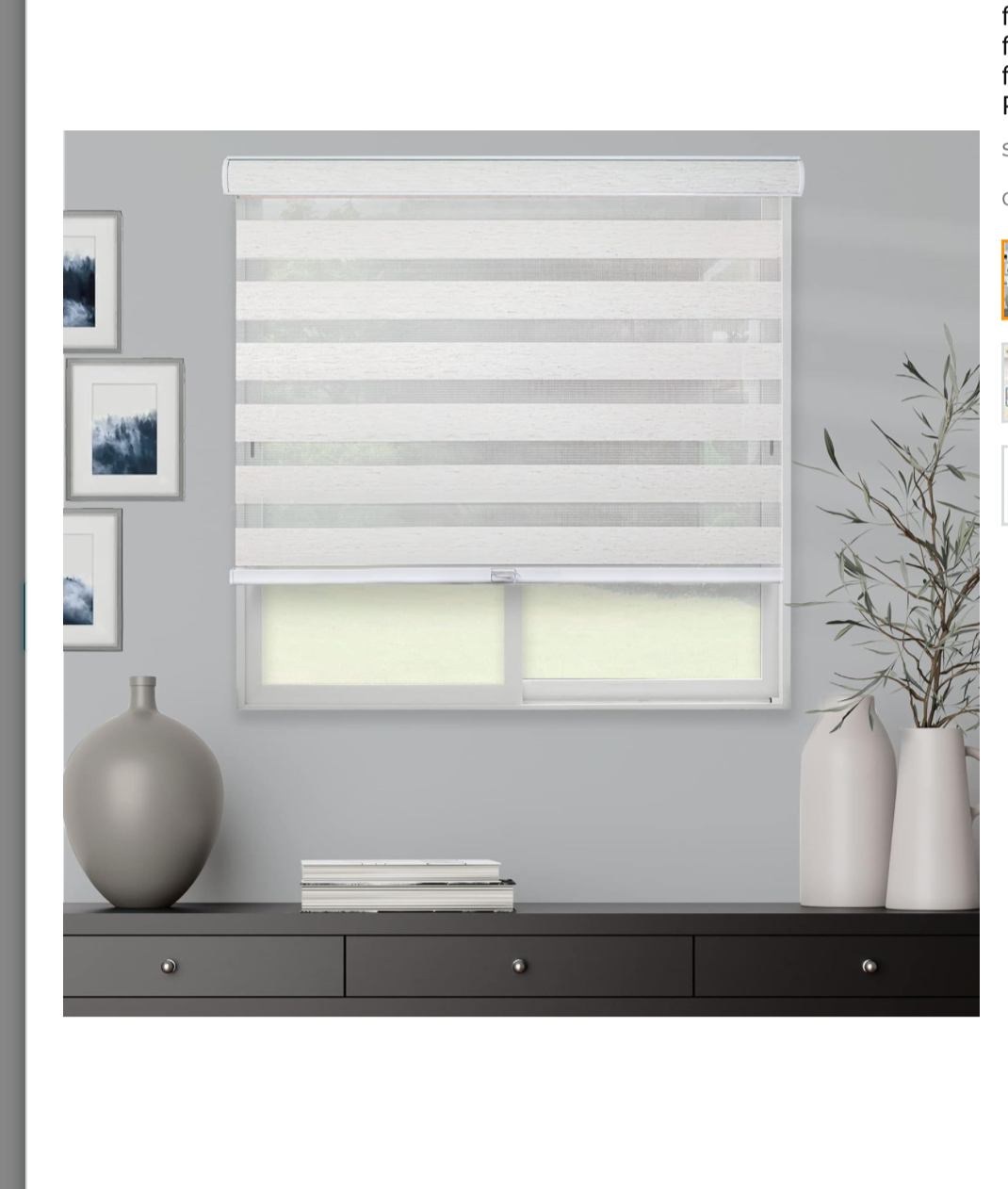 Zebra blinds, roller window shades 70” W x 72” H
