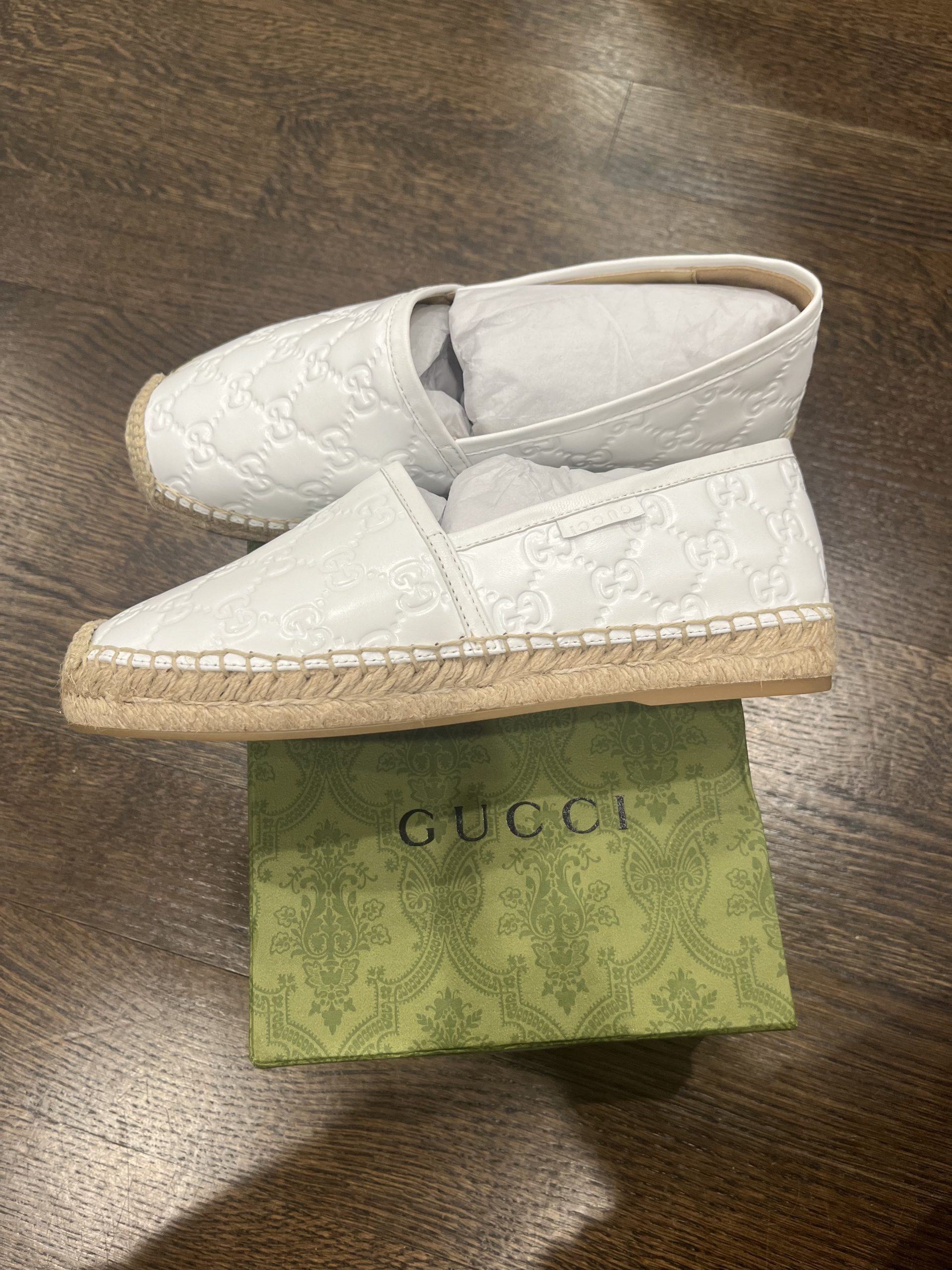 Gucci Inspired White Espadrilles