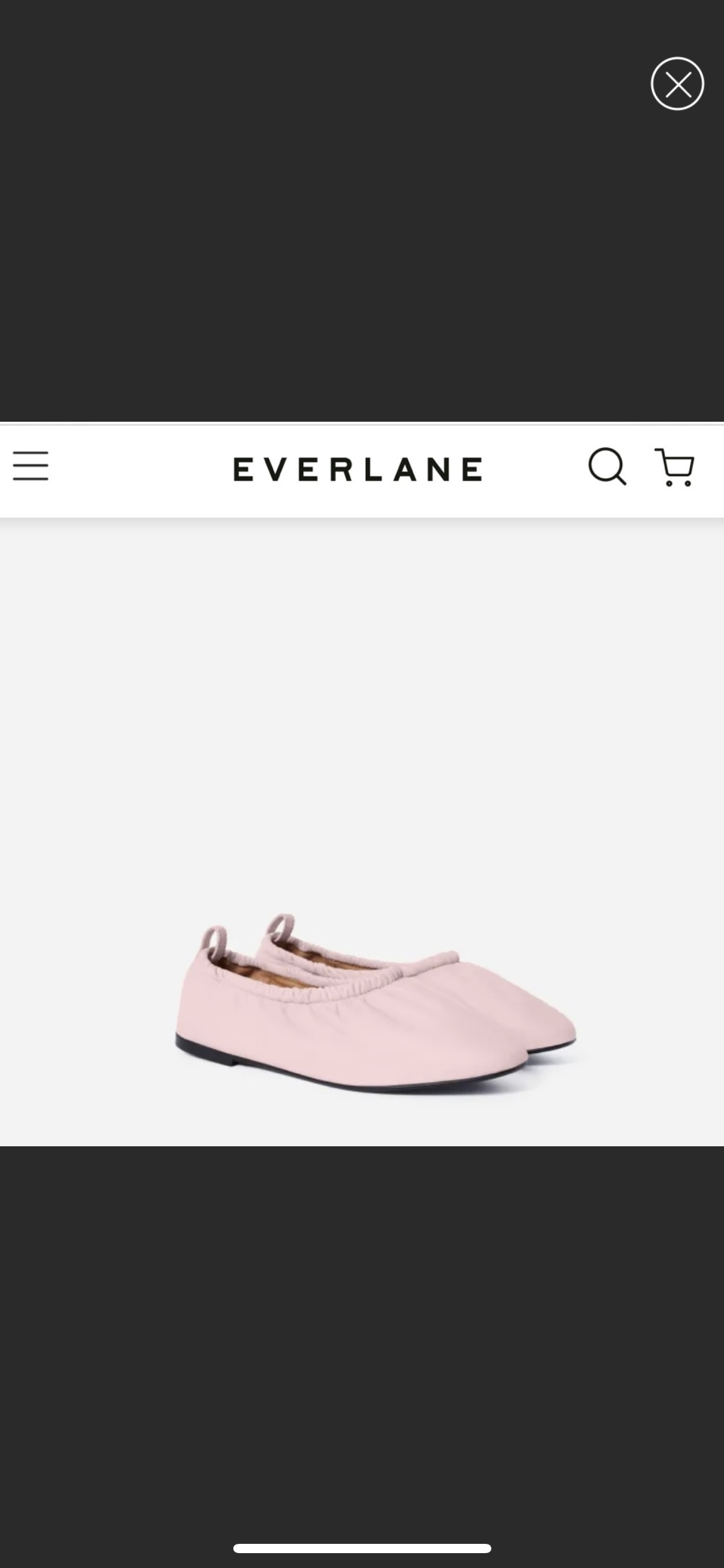 Brand new in box Everlane pink scrunch flat