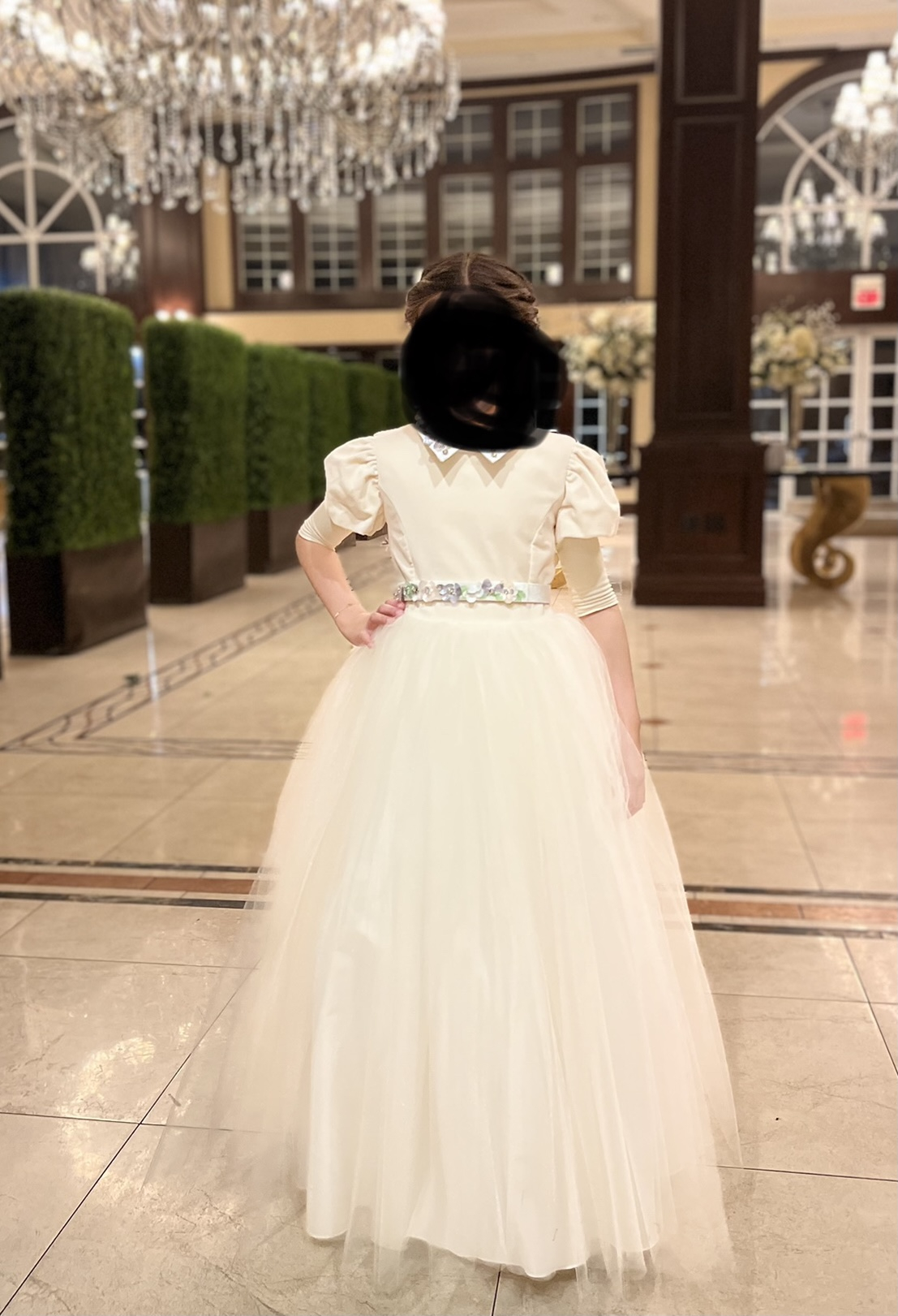 Beautiful Monnalisa ivory and tulle gowns for sale
