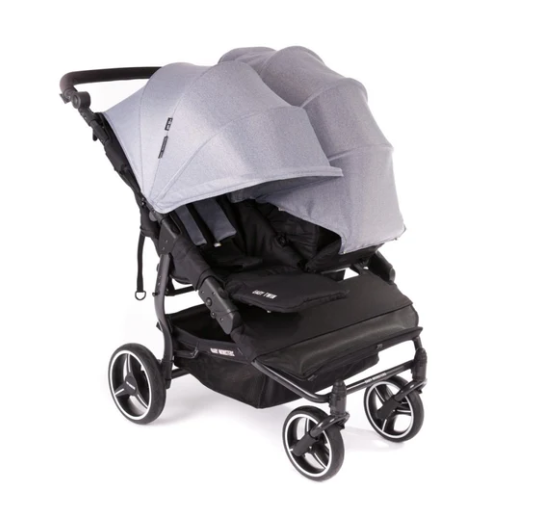 Baby Monsters Double carriage – grey hood